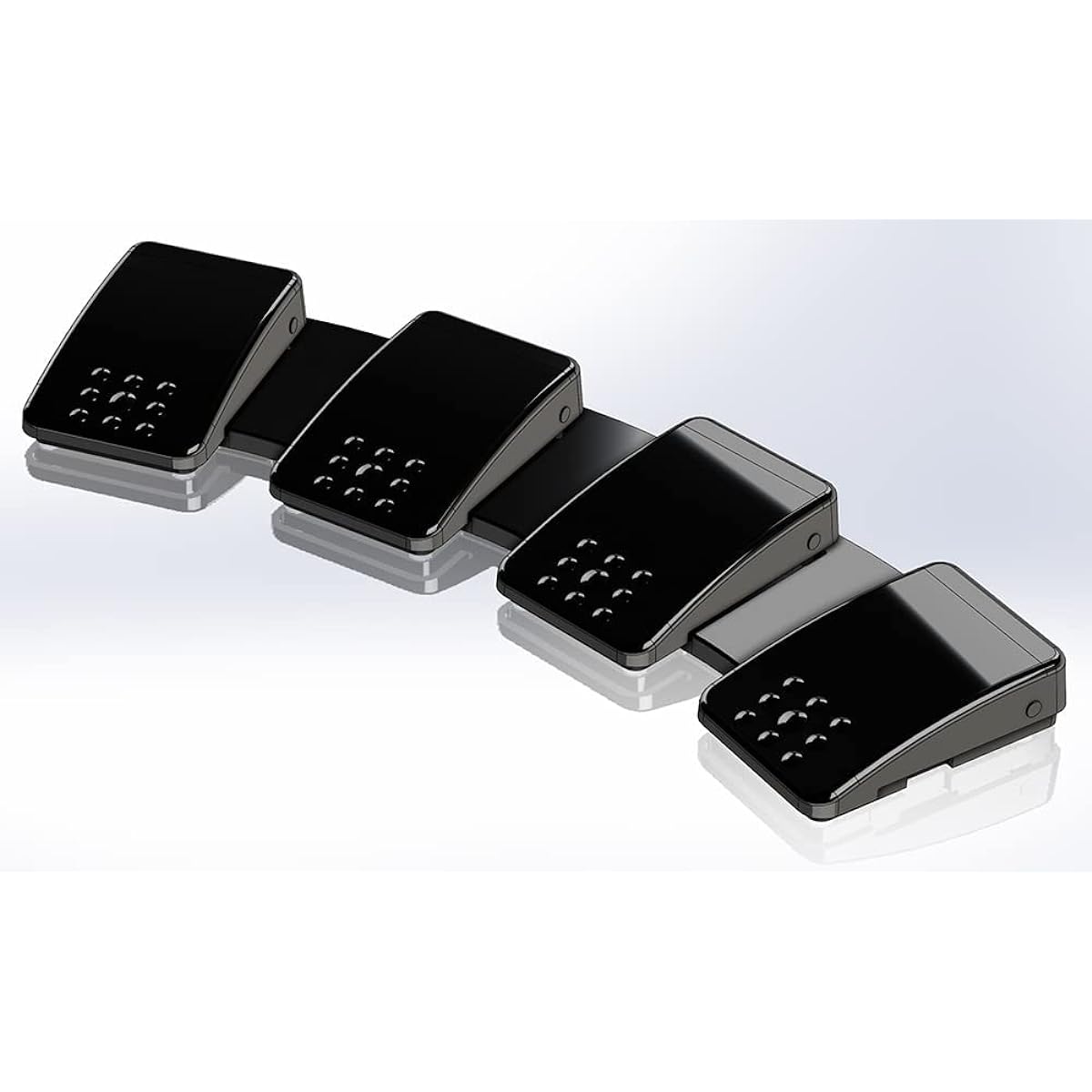 EDIKUN Foot Switch [FS2P4] 4 Pedal Made in Japan Japanese Compatible USB Keyboard and Mouse Signal Output EDIKUN Foot Switch