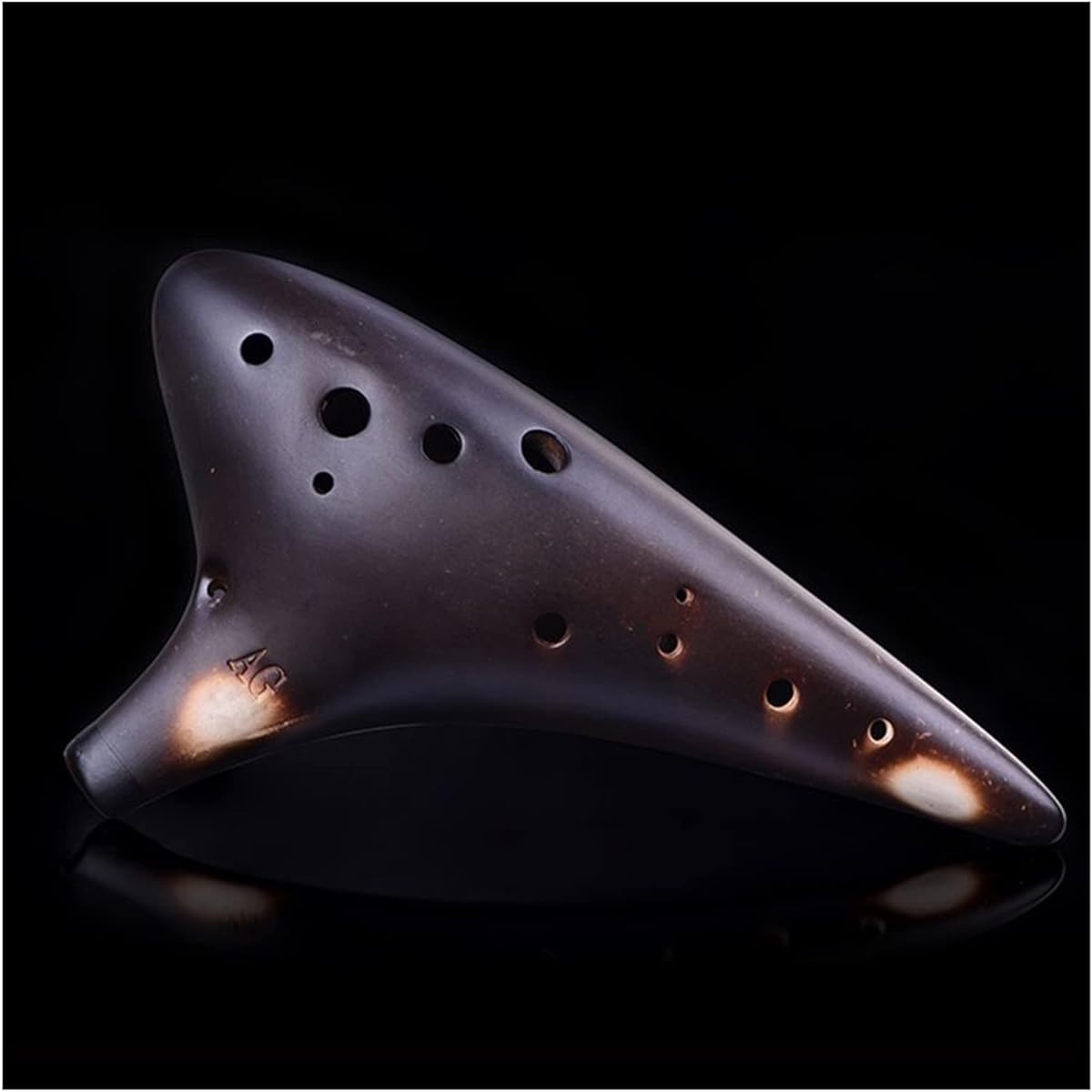 Natural Clay Smokeburn 12 Hole Ocarina Alto G Ocarina Good Sounding Ocarina Instrument (2)