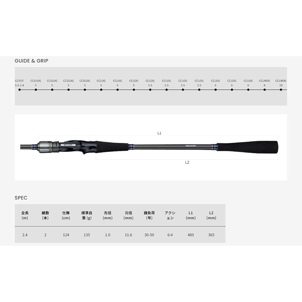 Alpha Tackle Rod Boat Rod Quartz Flounder FT