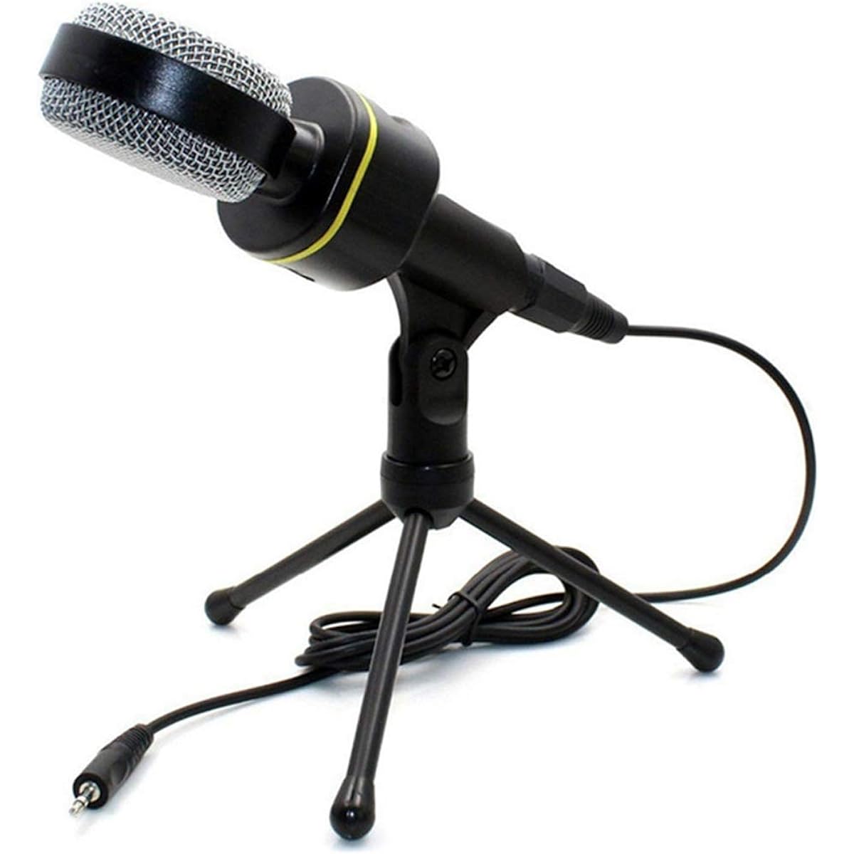 Condenser Recording Microphone with Stand Microphone for PC, Cell Phone, Live Singing Bar, Laptop