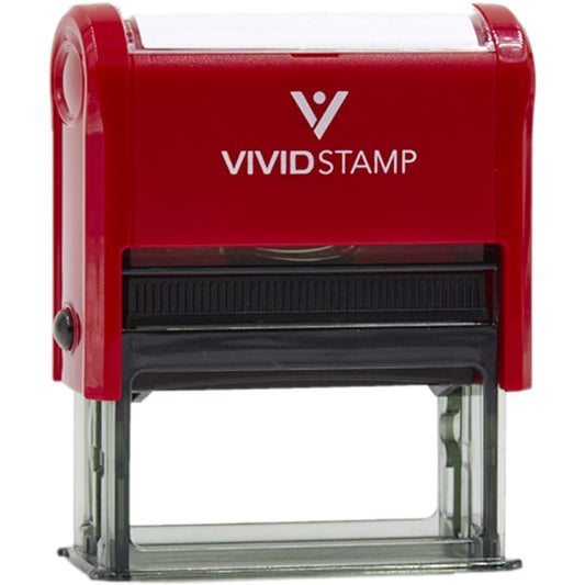 (X-Large - 2.2cm x 5.1cm - 0.6cm, Red) - Customer Pick-up Self Inking Rubber Stamp (Red Ink) - X-Large