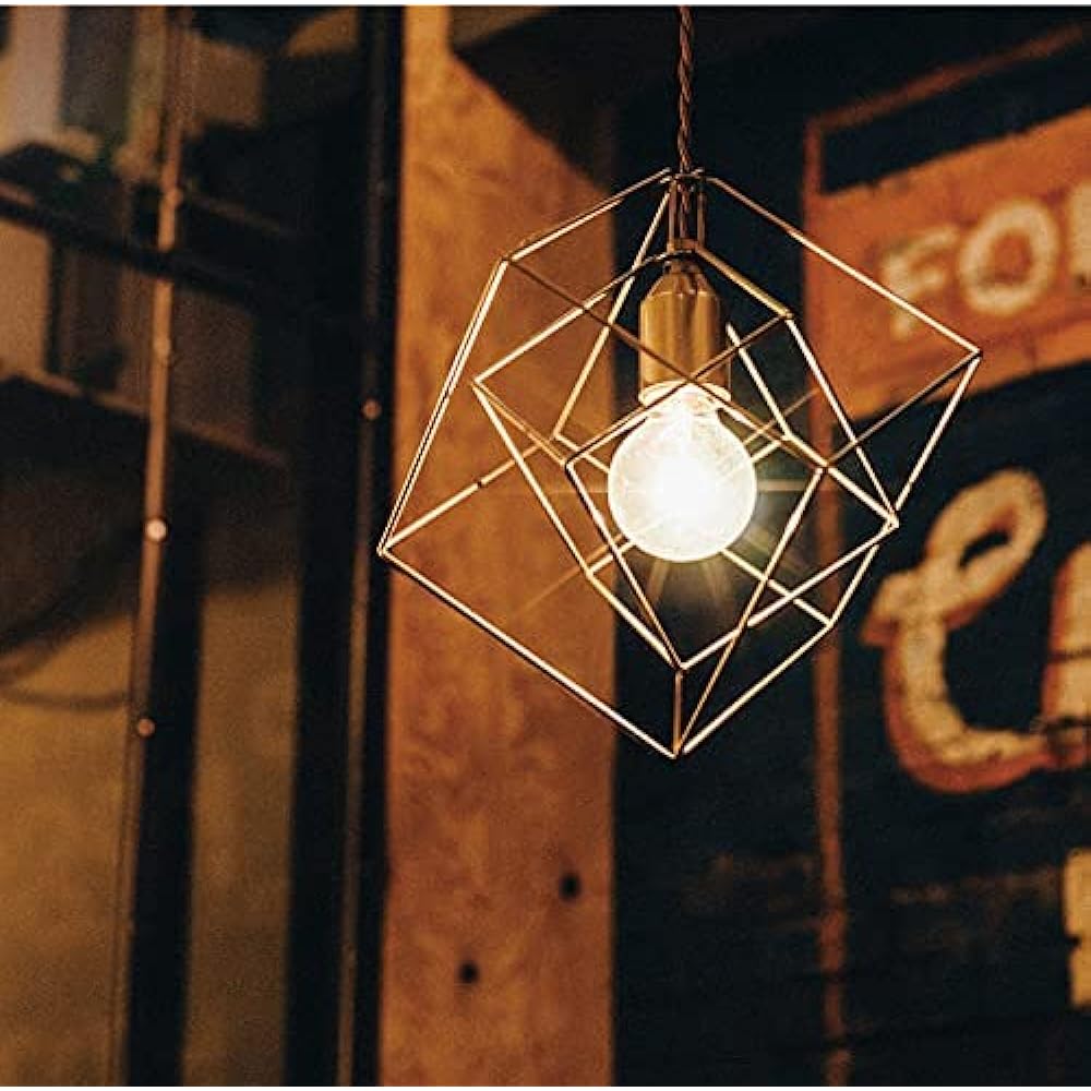 Interform Pendant Light LT-1093SQ Brace L Without Bulb/Sold Separately Cube Square L Size Gold