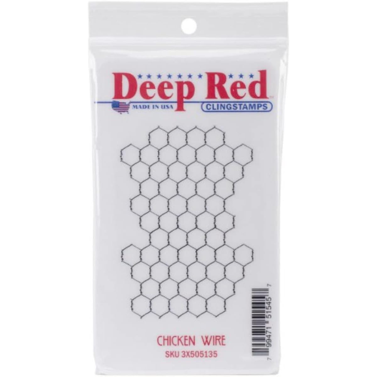 Deep Red Cling Stamp 2"X3" -Chicken Wire Background (Parallel Import)