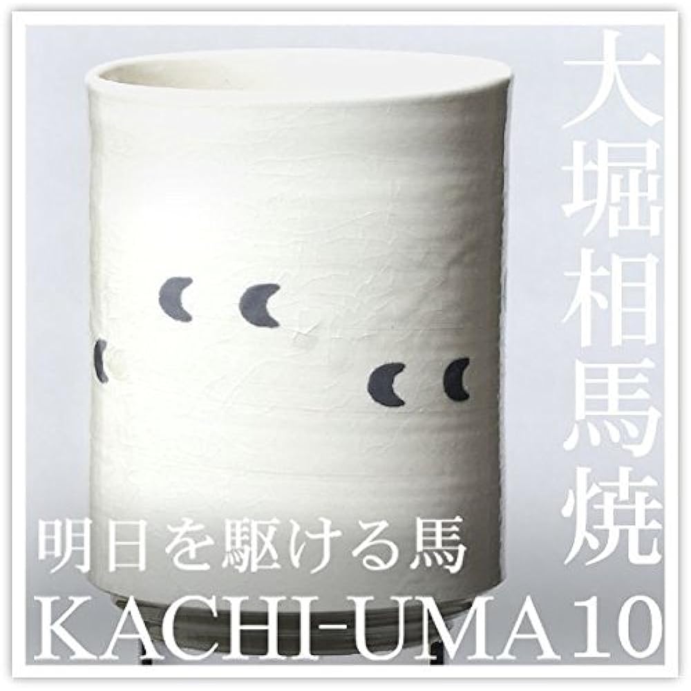 Ohori Soma Ware Matsunaga Kiln KACHI-UMA10 by Toshihiro Yamada 60th Birthday Gift Present Tea Cup Stylish Double Heat Retention