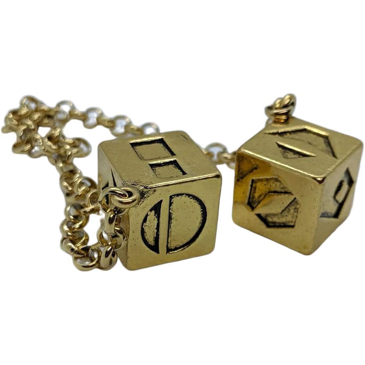 Custom 3d Stuff Smuggler's Dice Accurate Antique Gold Plated Solo Dice (Large)