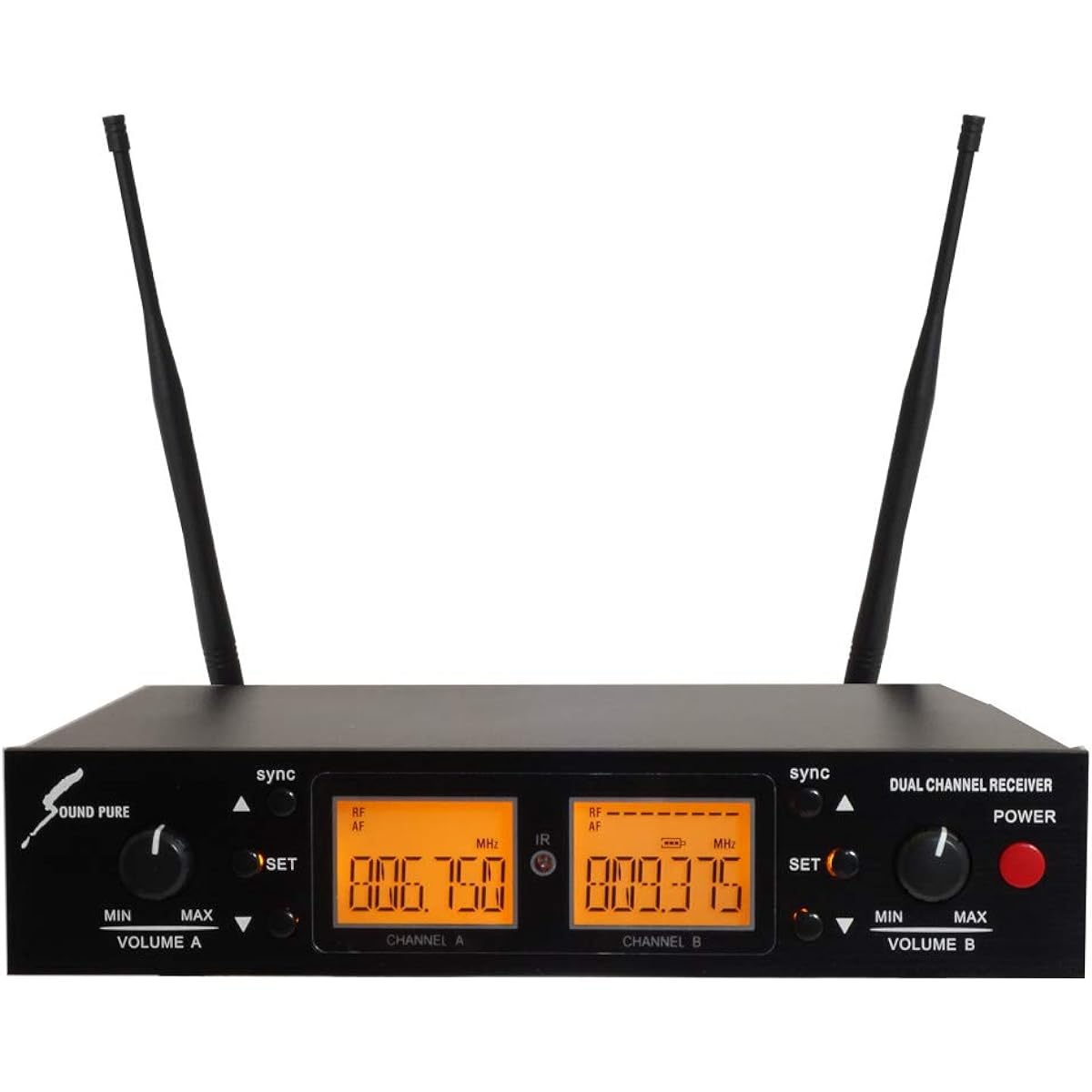 SOUNDPURE Transmitter Exclusive Dual Channel Receiver SP-W-H01 Half Rack
