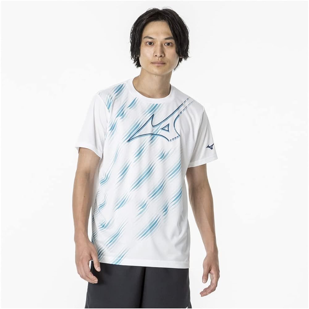 [Mizuno] Tennis Wear RB Practice Shirt Short Sleeve Sweat Absorbent Quick Drying 62JAAZ11