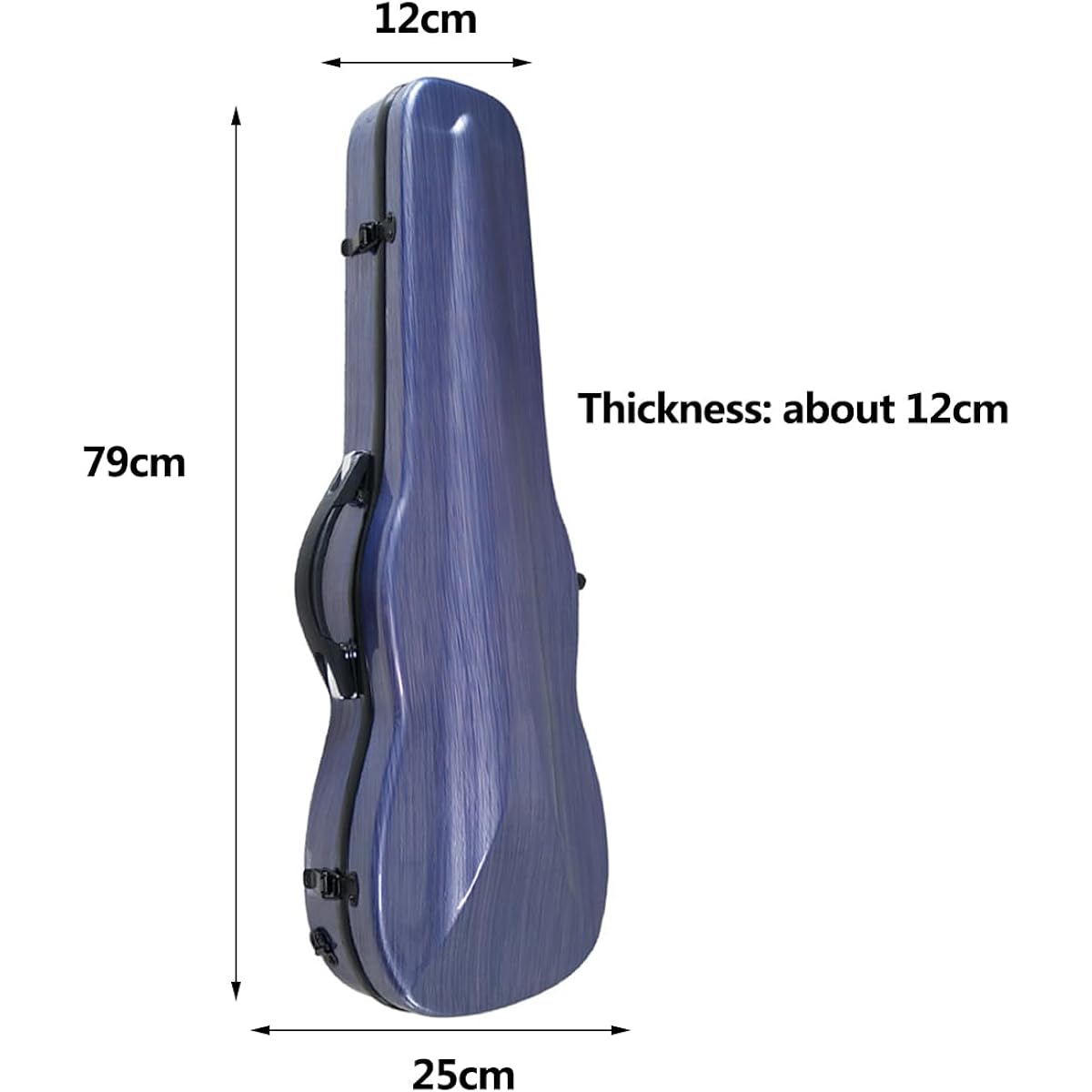 Violin Case Full Size 4/4 Hard Shell Carbon Fiber 2kg Case Full Size Multicolor, Blue