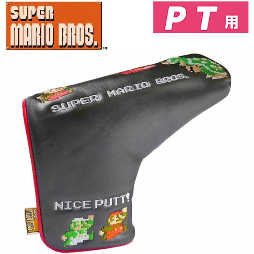 Enjoy Caddy Bag Super Mario Bros. Super Mario Bros. Putter Cover (Pin Type) SBPT002 Black