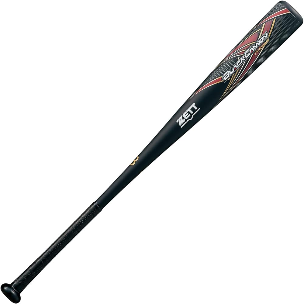 ZETT Soft Baseball Bat Black Cannon A-Power Carbon (FRP) 84cm Black (1900) Weight: 680g average, 700g average, 720g average