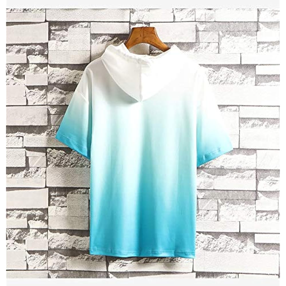 [Lemon Tree Seven] Cool Touch Hoodie, Gradient, Summer, Matching Look, Hoodie, T-Shirt + Pants Setup, Couples, Men's, Women's, Short Sleeve, Long Sleeve, Hoodie, Hooded, Unisex, Tops, Bottoms, Pair, School