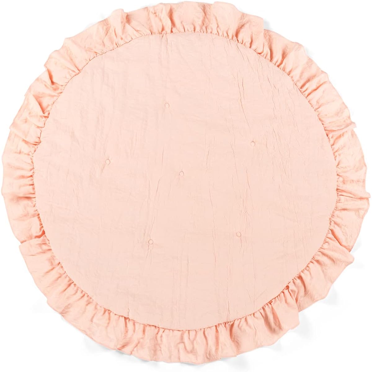 Lush Decor Baby Round Ruffle Playmat, Single, 36" Diameter, Blush