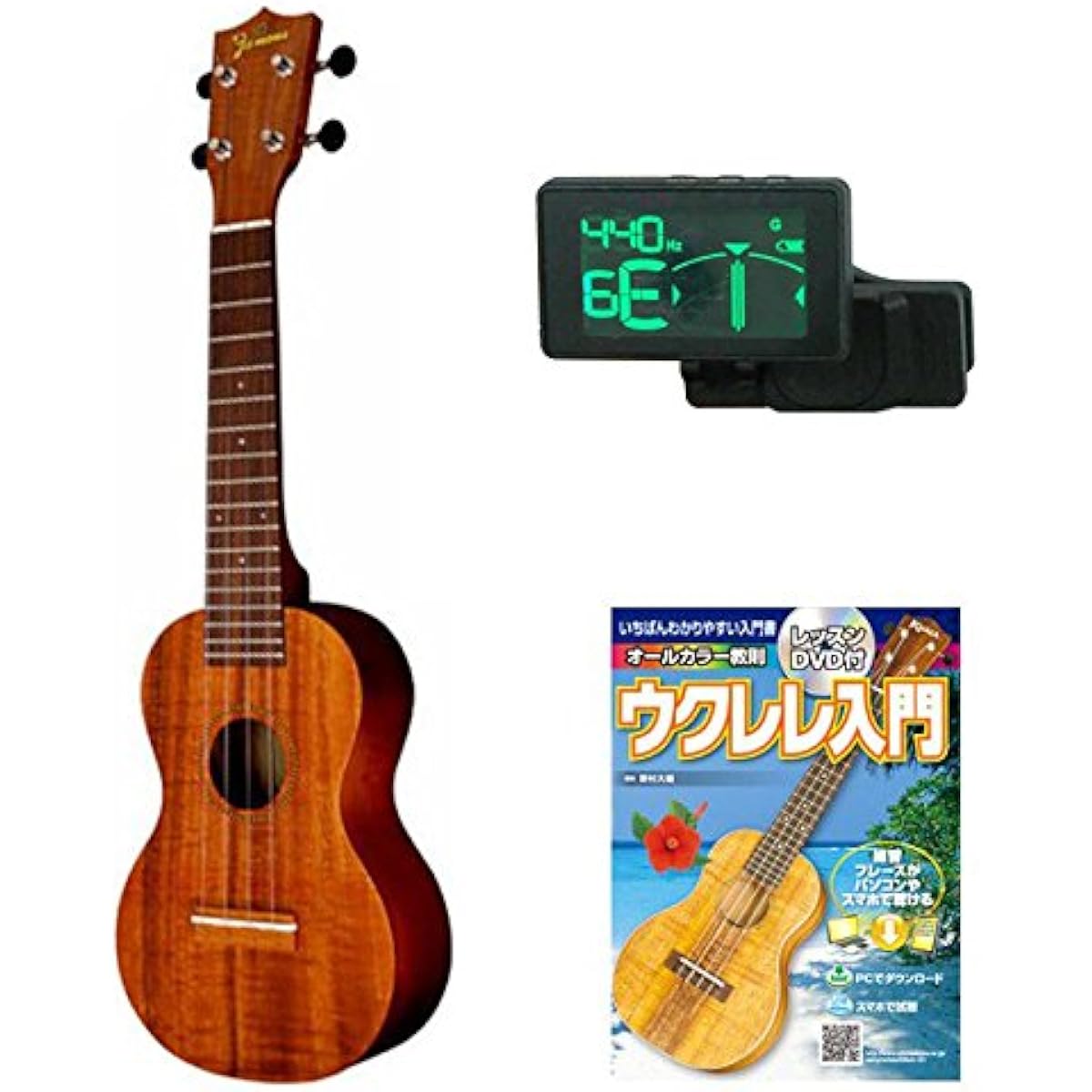 Famous FS-8LN Entry Set Ukulele Beginner Set Introductory Set Soprano Long Neck (Famous) Online Store Exclusive