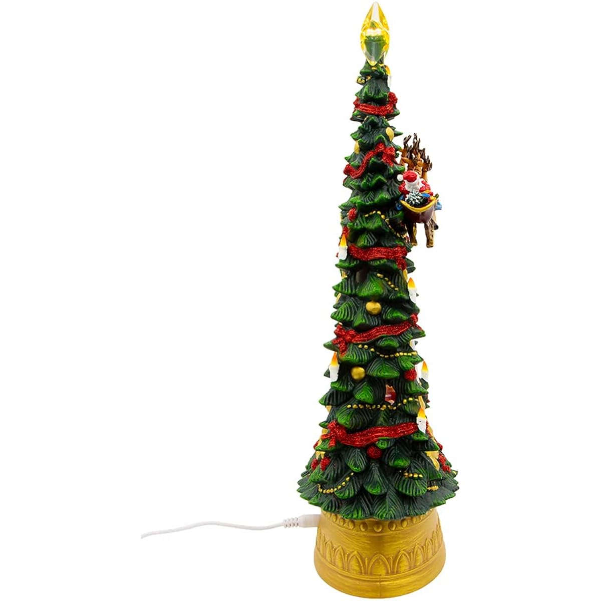 Kurt S. Adler Battery Operated Musical Santa Tree Water Globe, 13.4 Inch, Multicolor