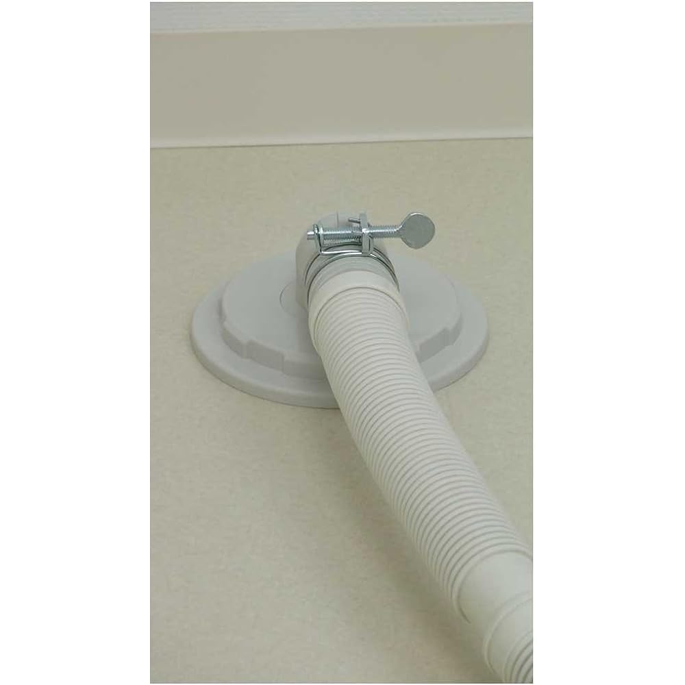 KAKUDAI 426-031-75 Drain Trap for Washing Machines, Odor Prevention, Direct Installation on Floor, Can Be Used for 75 VP/VU Pipe, Comes with Resin Plate Cover