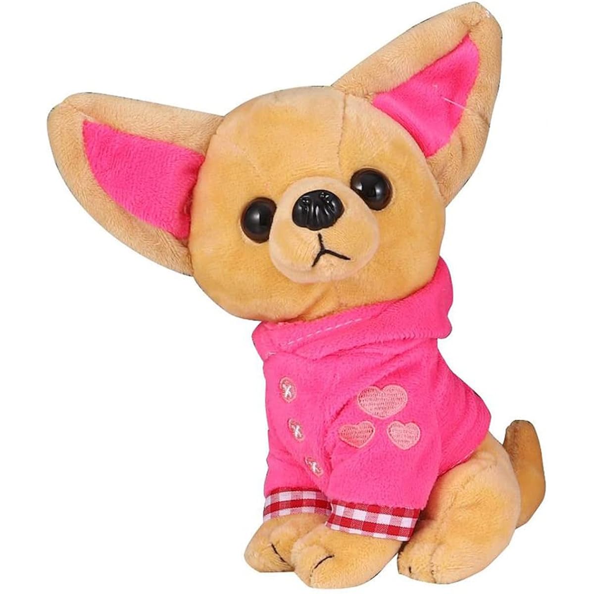BIUBIULOVE Chihuahua Dog Stuffed Animal Chihuahua Plush Toy Dog Stuffed Animal Best Gift for Kids Home Liquor (Rose)