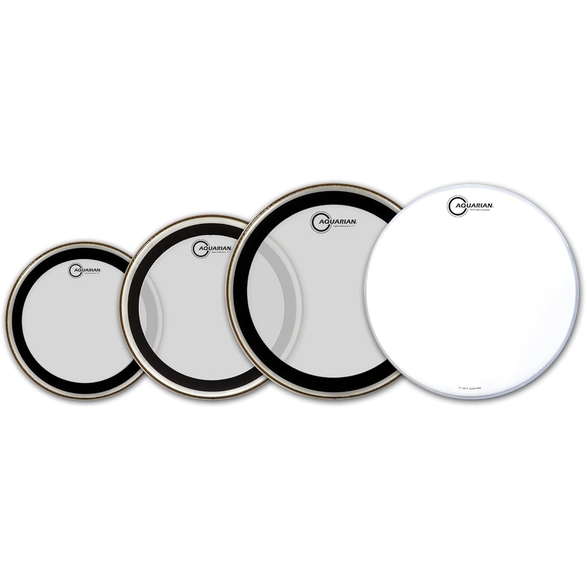 Aquarian Performance Series II PFA Head Pack 10" + 12" + 14" + TC 14" Transparent