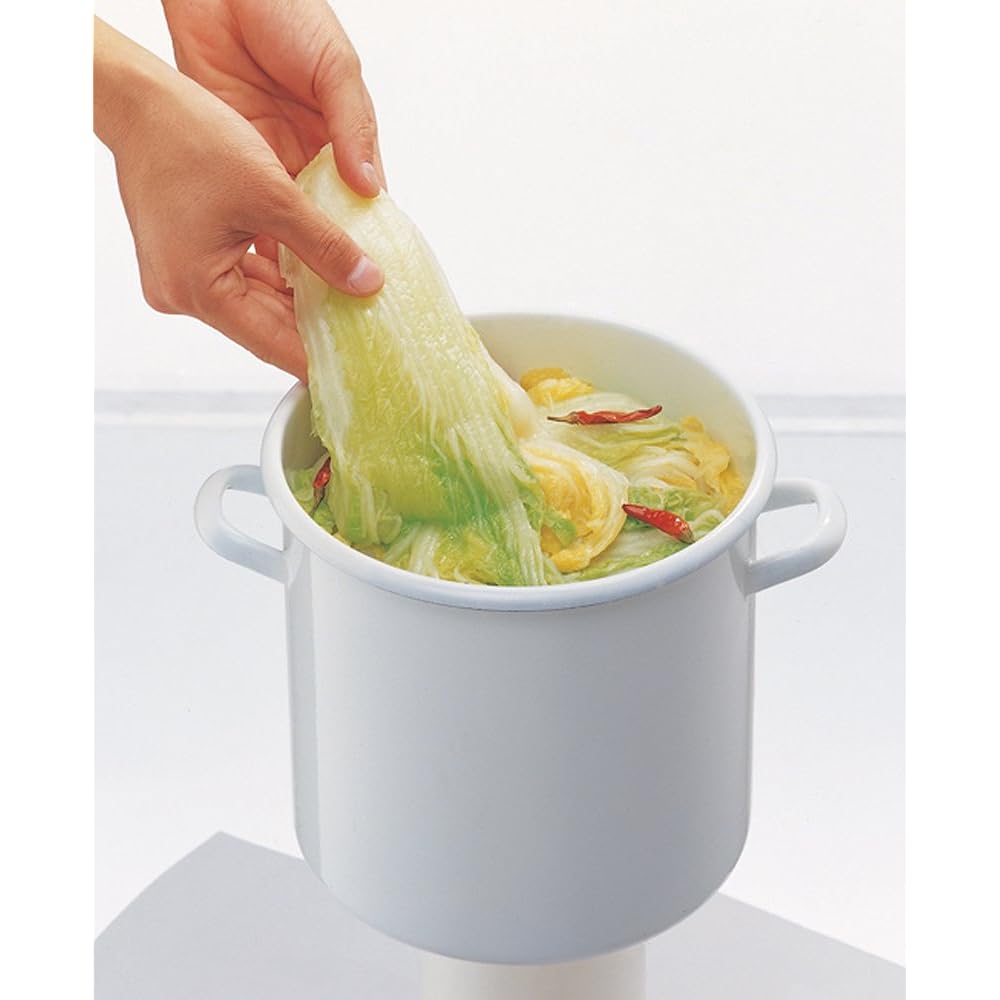 Takagi Metal Pickle Container Stock Pot Enamel Round 27cm HSP-27