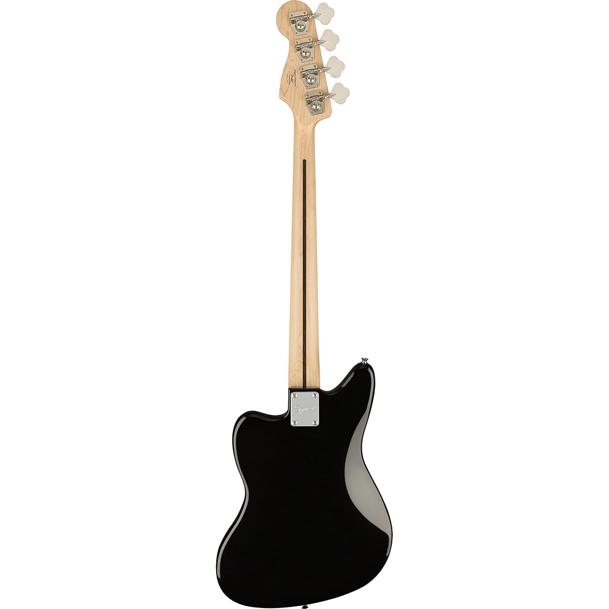 Squier by Fender Electric Bass Affinity Series Jaguar Bass H, Maple Fingerboard, Black Pickguard, Black BLK with soft case