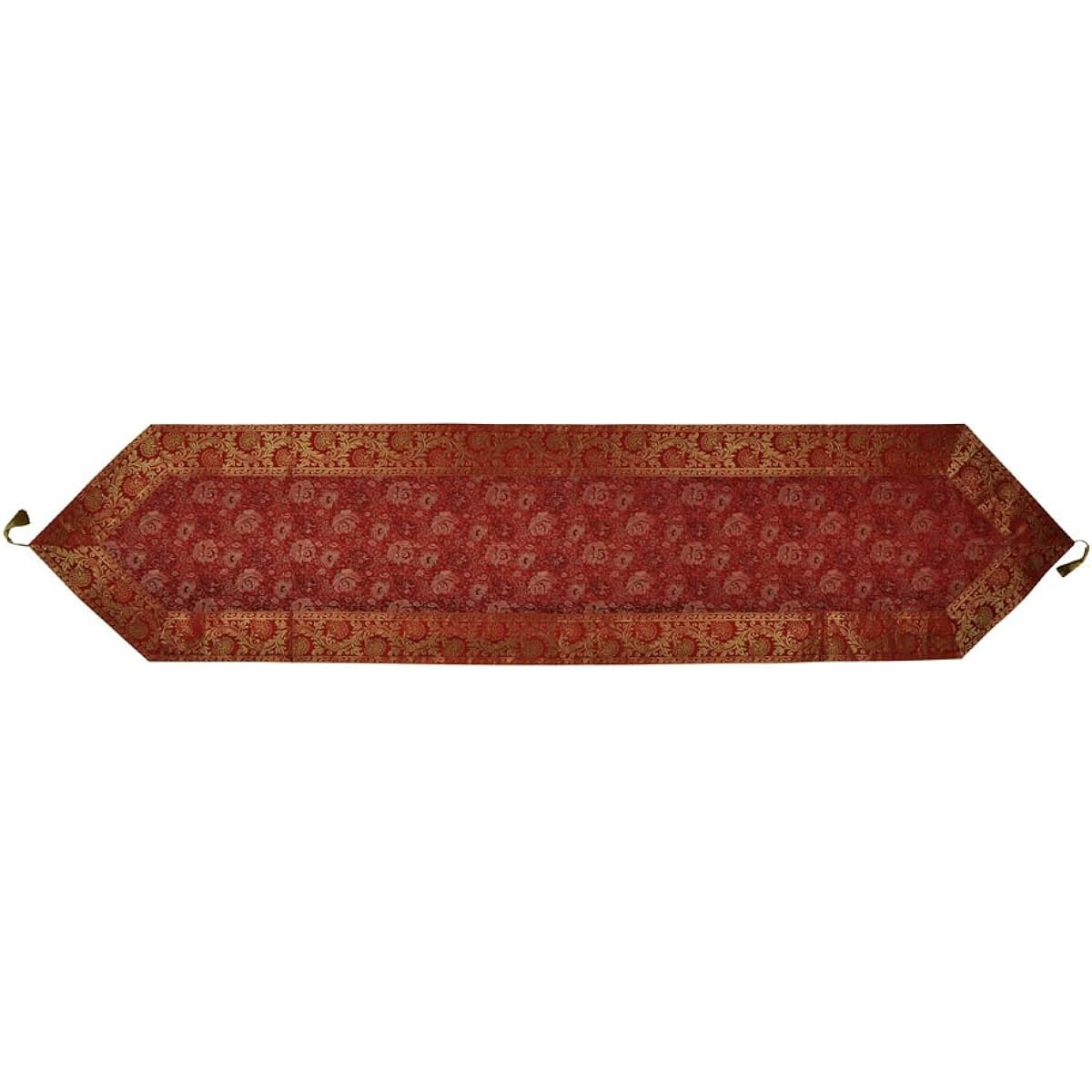 Lalhaveli Silk Table Runner for Dining Table Red Decorative Item 72 x 16 Inch