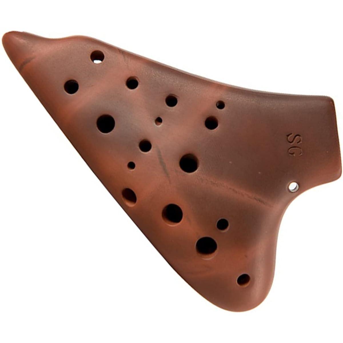 Double Tube Treble G-tune Ceramic Ocarina Smoke Beginner Double Tube Ocarina Musical Instrument Ocarina Musical Instrument