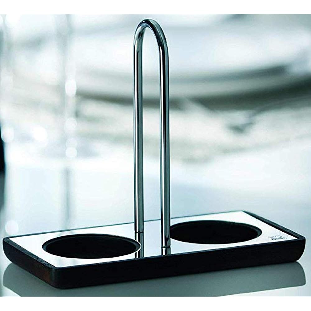 PEUGEOT Tray for Mills Pepper Salt Mill Tray Compatible with mills with a diameter of 6.2 or less Made in France Wood & Stainless Steel 25847