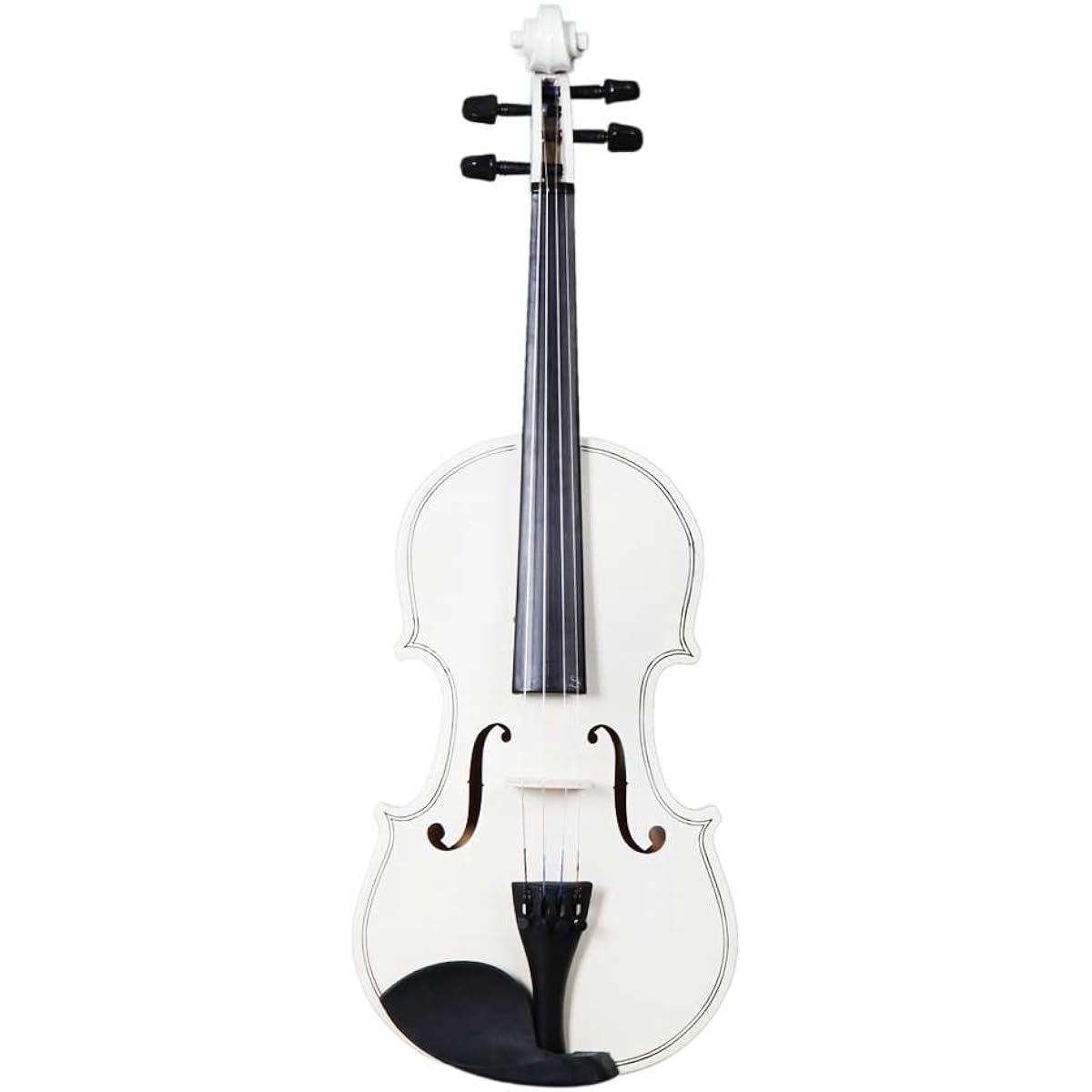 Trlec 4/4 Starter Acoustic Violin for Beginners Kids Adults with Hard Box Rosin Ribbon White