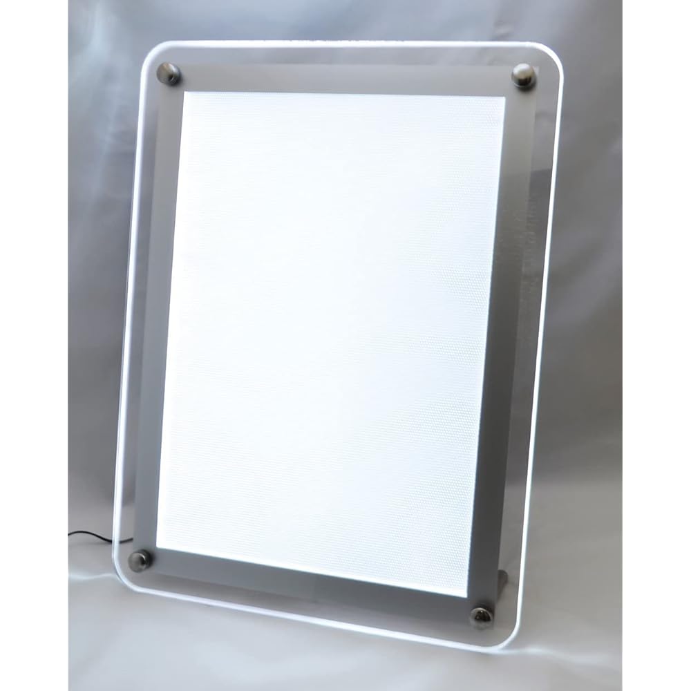Pascal Plus LED Panel LED Light Panel White Light A4 Rounded Corners Acrylic Frame Freestanding Stand Included