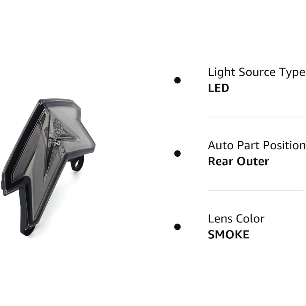 MFC PRO Integrated LED Turn Signal Tail Light for 2013-2022 Kawasaki Z125 Pro / 2013-2017 NINJA ZX-6R 636 Z800 (SMOKE)