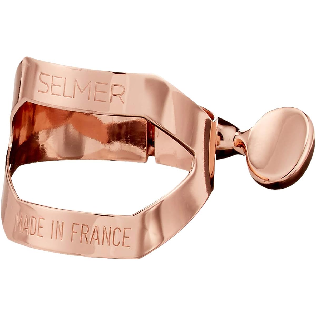Selmer soprano saxophone ligature pink gold finish