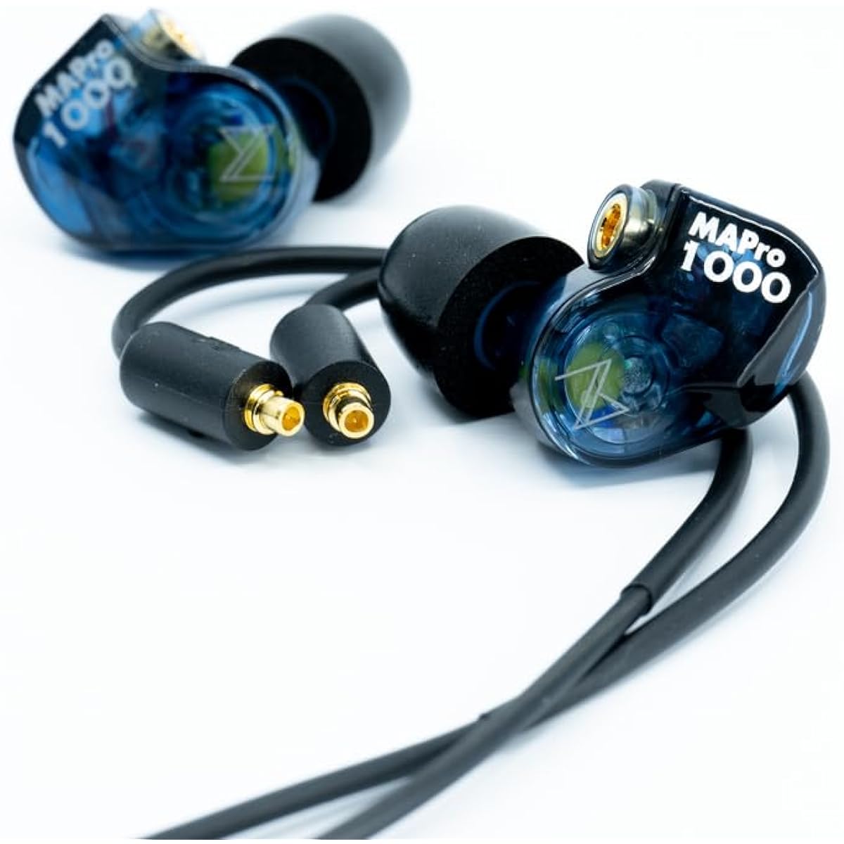 Maestraudio MAPro1000 Garal Blue [Earphones with 10mm graphene dynamic driver and 5.8mm ceramic tweeter] Monitor earphone shape MMCX re-cable Approx. 120cm Pouch included Made in Japan High resolution Gaming VR [OTA-MAPRO-1000-GB]