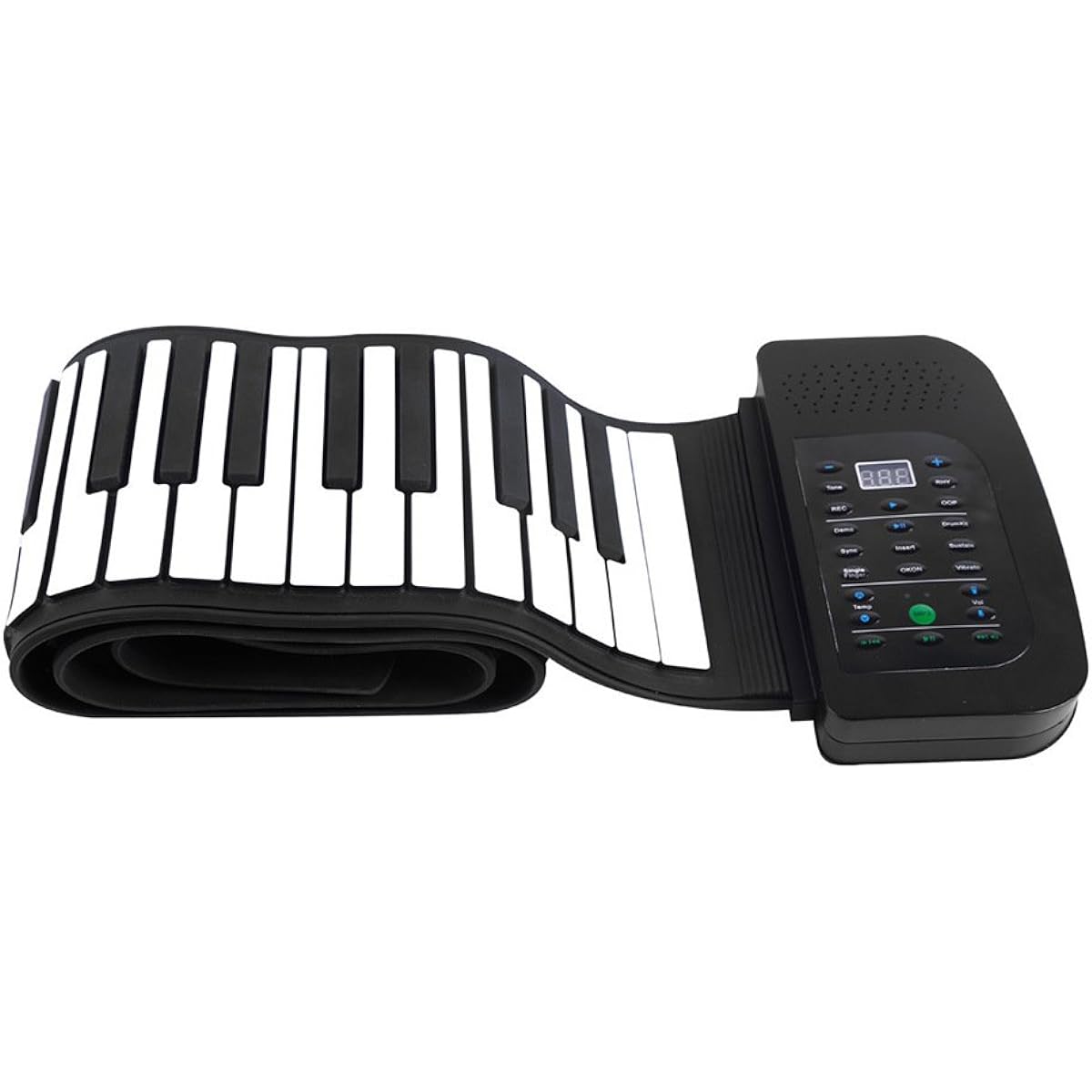 Portable 88 Key Keyboard Piano, Silicone Flexible Roll-up Piano Folding Keyboard Hand-painted Piano, Battery Sustain Pedal, Beginners, Beginners to Practice Piano
