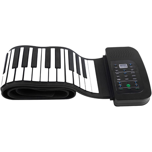 Portable 88 Key Keyboard Piano, Silicone Flexible Roll-up Piano Folding Keyboard Hand-painted Piano, Battery Sustain Pedal, Beginners, Beginners to Practice Piano