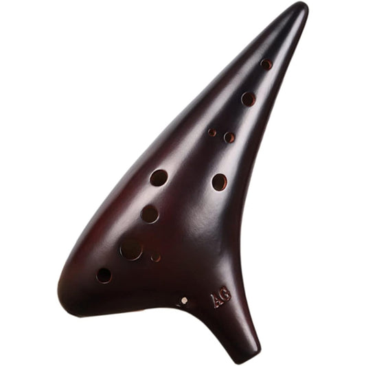 12 Holes Alto G Key Smoked Ceramic Ocarina Beginner Teaching Playing Ocarina with Strap Ocarina Musical Instrument