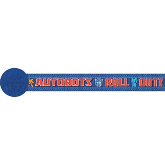 Amscan Mighty Transformers Birthday Party Crepe Streamer Decor, 30', Blue