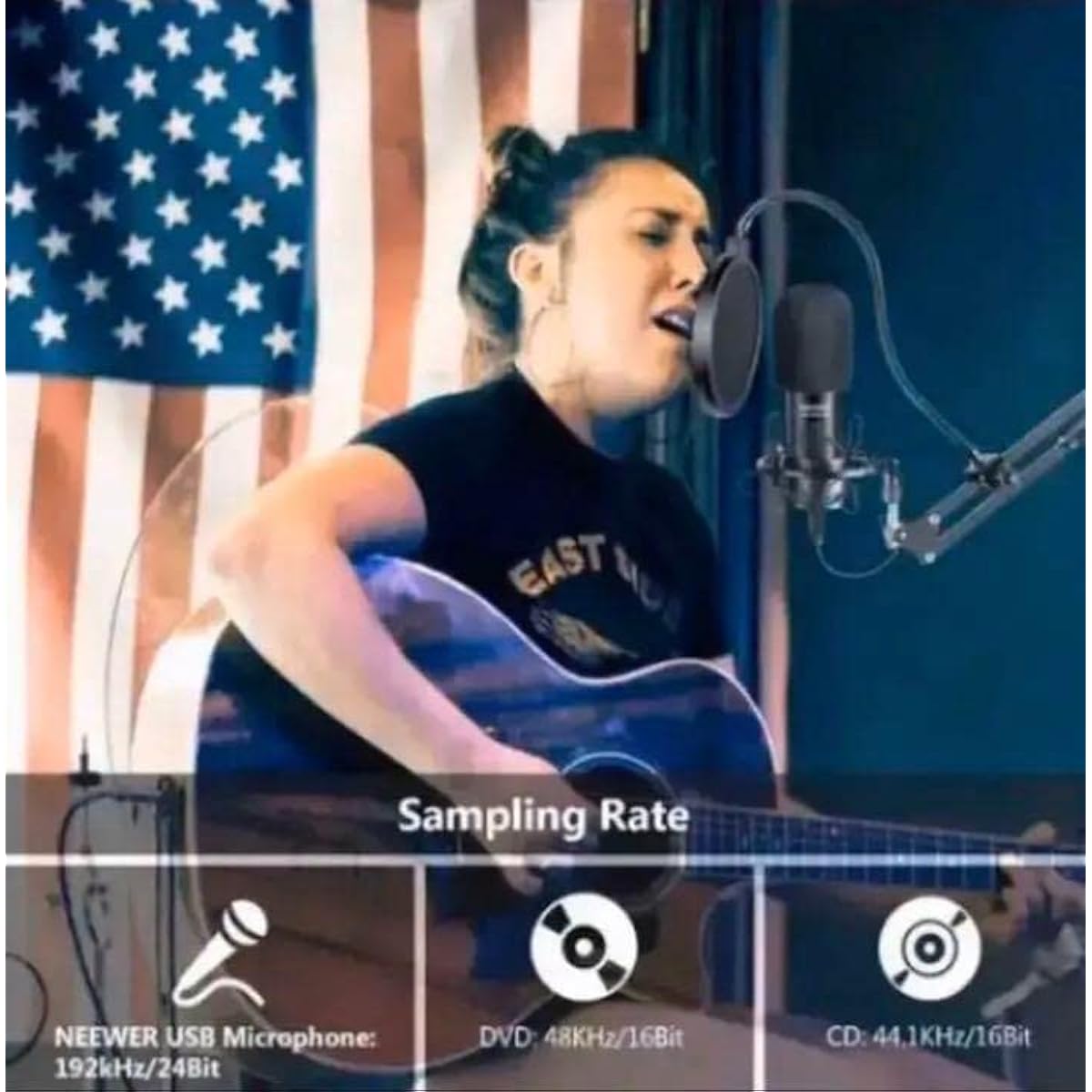 Perfect for live broadcasting and live streaming. Full set. Professional condenser microphone.