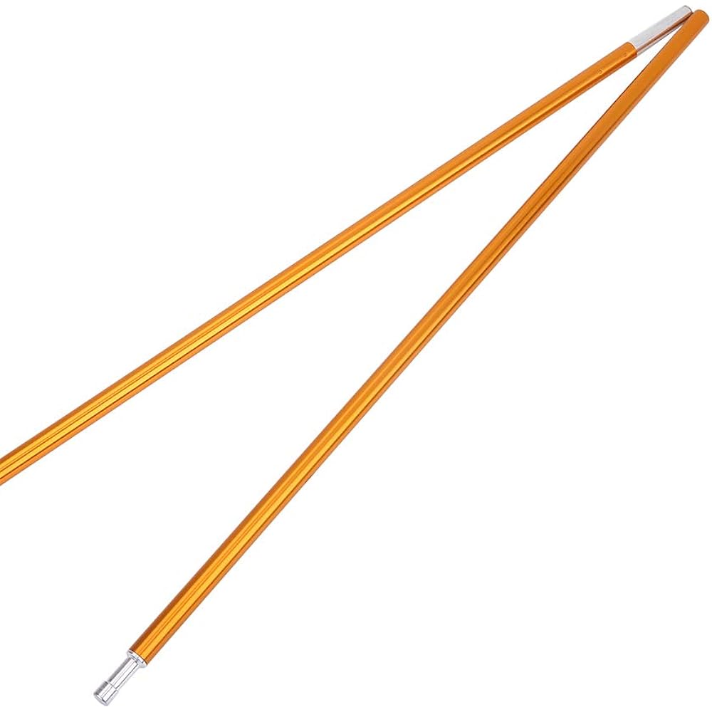 2pcs Tent Pole Tent Frame Aluminum Alloy Lightweight Rust Proof Tent Support for Tent Tarp Wing Replacement Camping Equipment Compact Portable 0.85X442cm