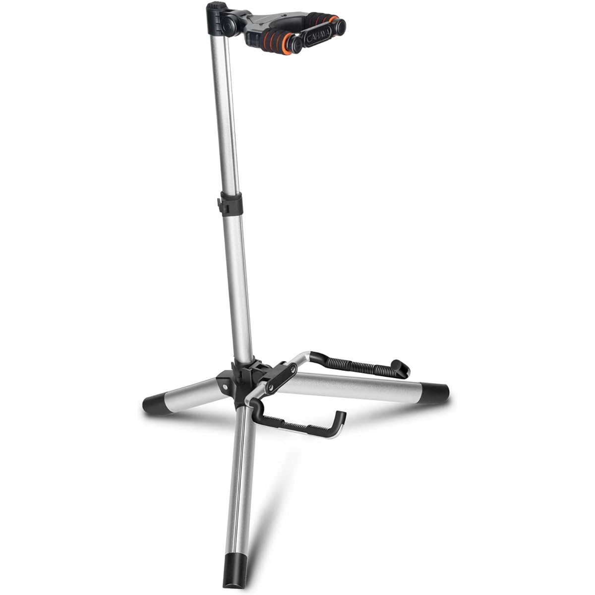 CAHAYA Guitar Stand Floor for Acoustic Electric Guitars and Bass Adjustable Height Folding Guitar Stand Lightweight Travel Instrument Holder