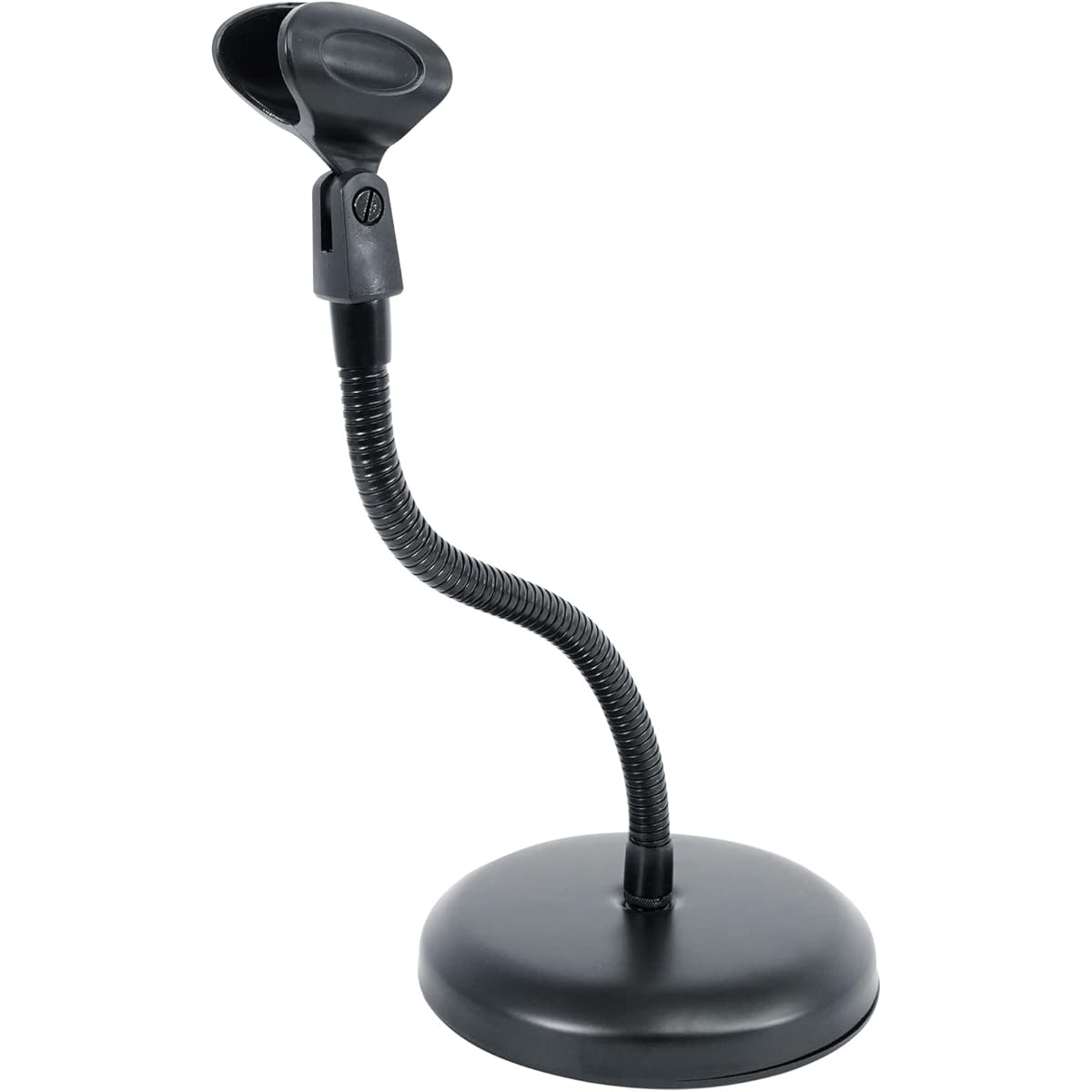 Rockville RDMS7 Desktop Microphone Stand with 11.8" Gooseneck + Weighted Base + Webcam Adapter