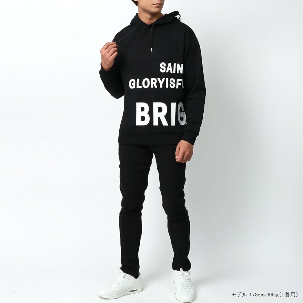 [Bikestar] Hoodie Men's Logo Print Pullover