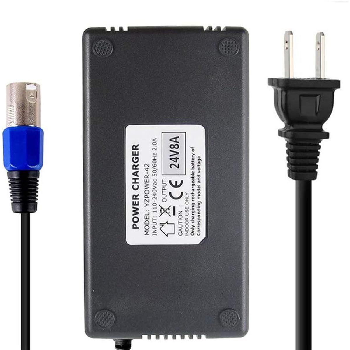 aunstarwei 24V 8A Battery Charger with XLR Connector for EA1065 S150 1107 614HD M51 CH5404 Smart