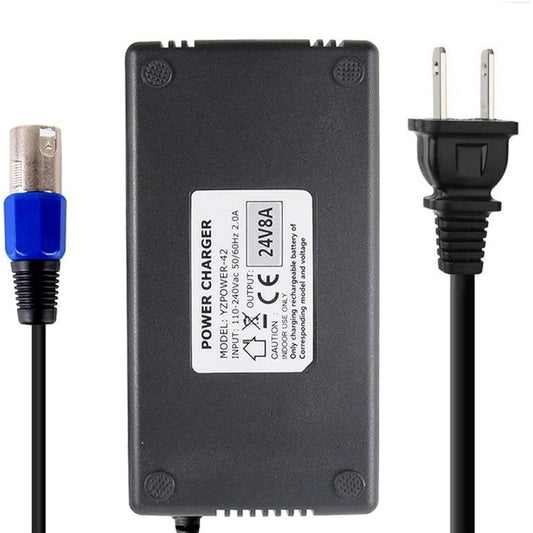 aunstarwei 24V 8A Battery Charger with XLR Connector for EA1065 S150 1107 614HD M51 CH5404 Smart