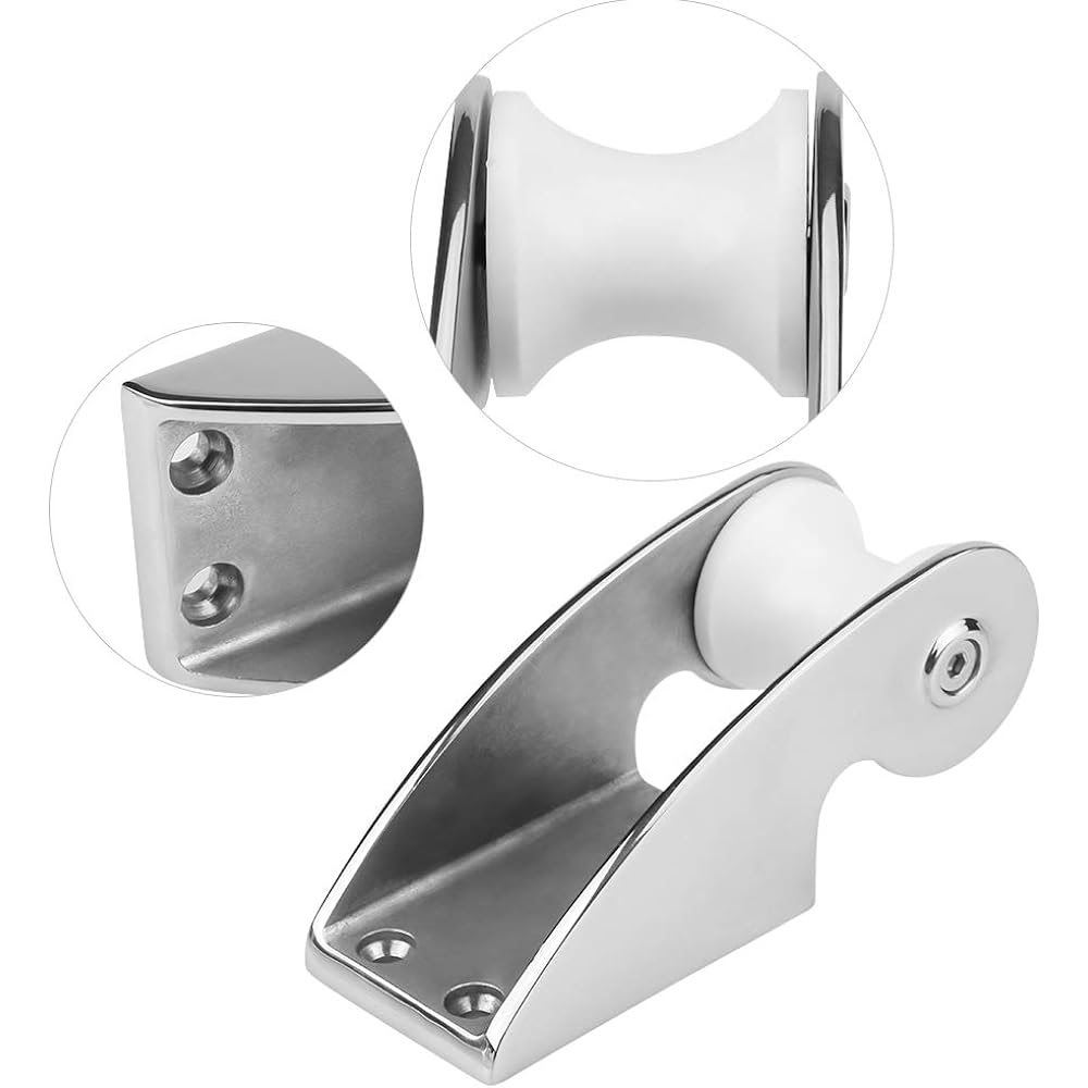 GOSOP Stainless Steel Anchor Roller, Bow Anchor Roller Bracket Rubber Roller Docking Accessories for Fixed Anchor