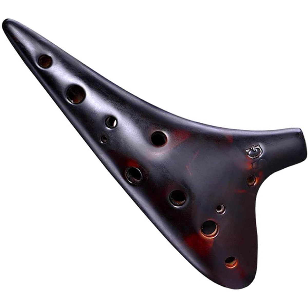 Student Smoked 12 Hole Treble G Tune Ceramic Ocarina Performance Type Ocarina Musical Instrument Ocarina Instrument