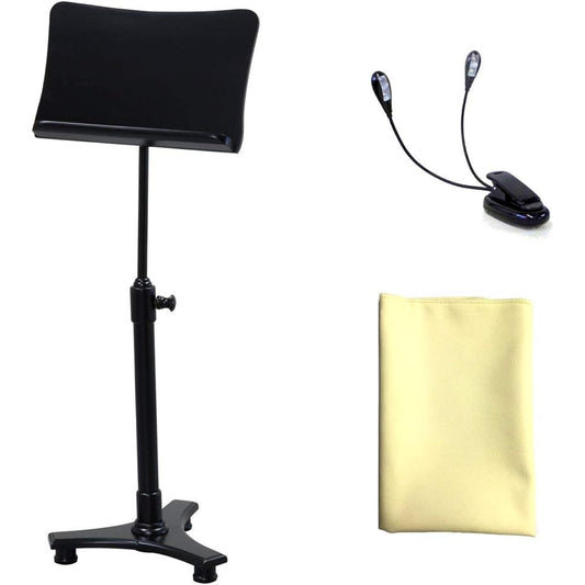 [Clip light + cleaning cloth included] KIKUTANI FS-GS BLK Wooden music stand, luxurious furniture-style stand