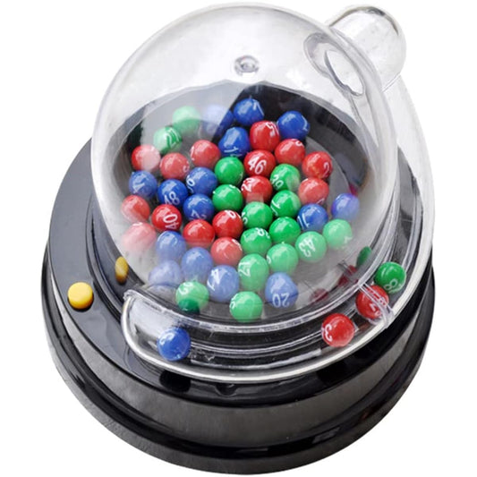 Amosfun Mini Lottery Machine Electric Shake Lucky Ball Machine Fortunate Number Picker for Party Entertainment