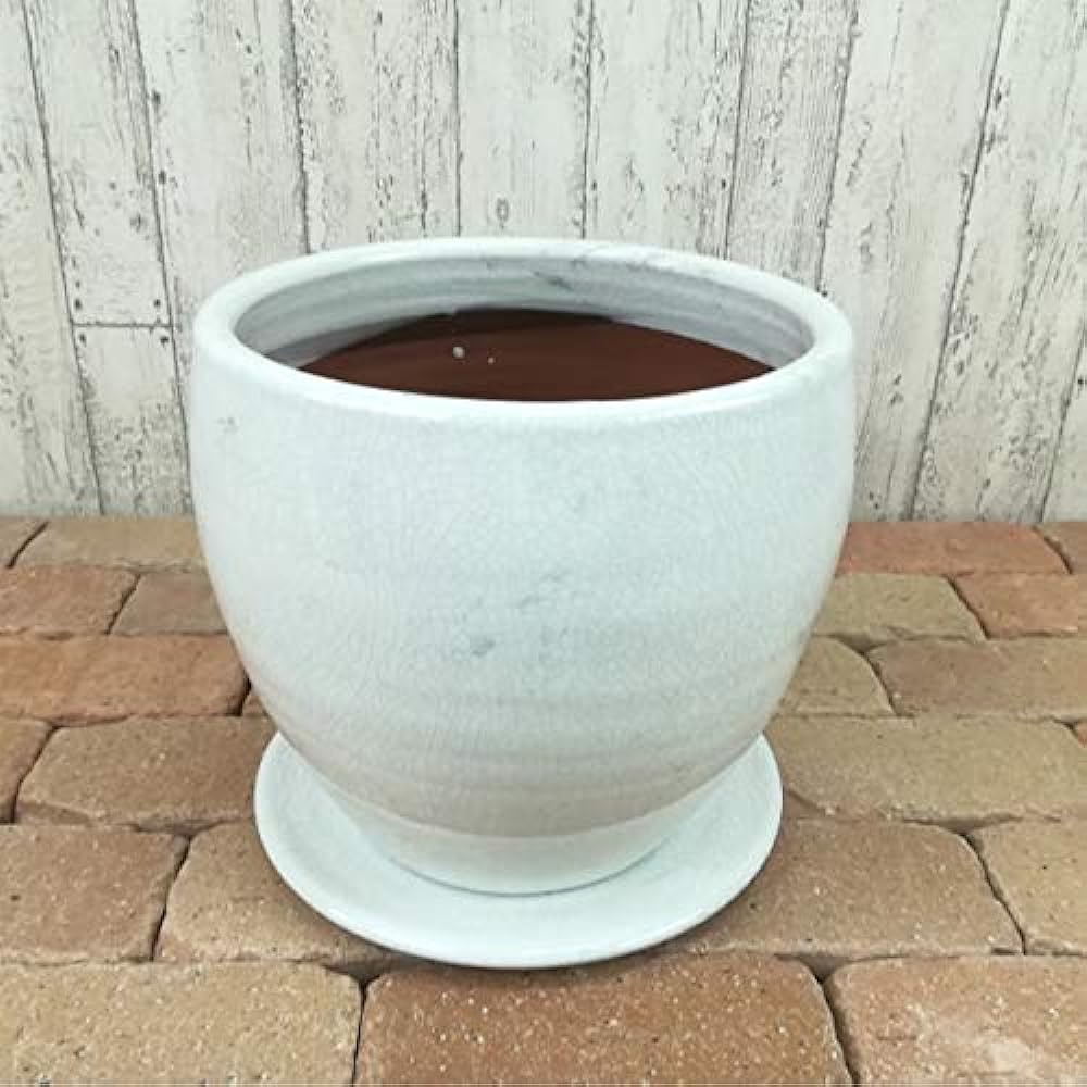 Mule Mill Planter Roberta Round White M CP012MWh