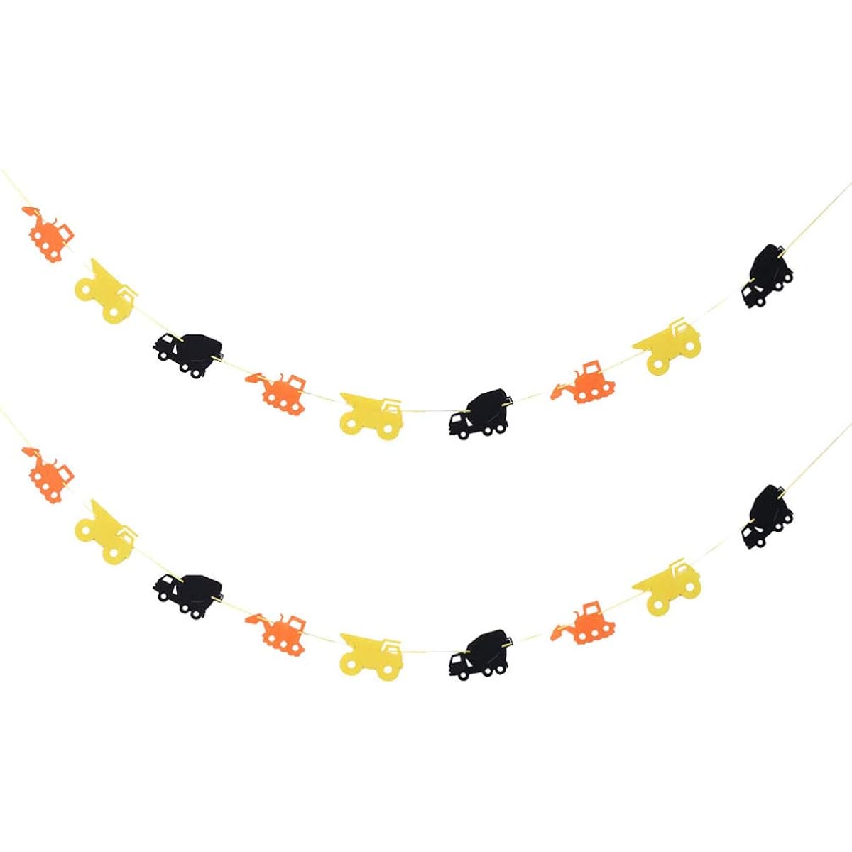 TENDYCOCO 2pcs Truck Ornaments Construction Birthday Banner Construction Vehicle Birthday Bunting Garland Construction Birthday Party Supplies for Kids Boys Truck Wreath