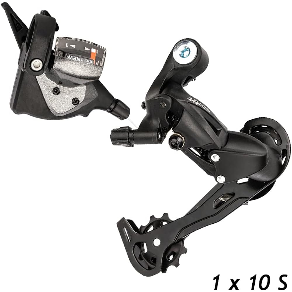 QISUO 1x10 Speed Derailleur Shifter, 1x10 Speed MTB Derailleur Shifter Groupset Bike Crankset 11-50T Cassette Flywheel 10 Speed Chain for MTB Mountain Bike