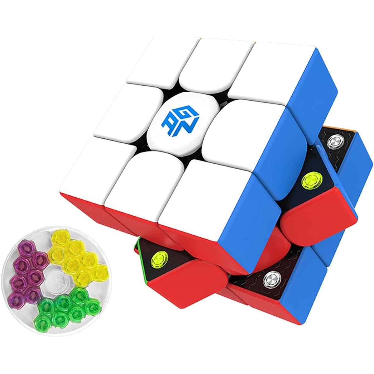 FUNNXYZ GAN 356 M 3x3 Magnetic Speed Cube Gun 356M Magic Cube with Extra GES Guncube Stickerless (Ver.2020)